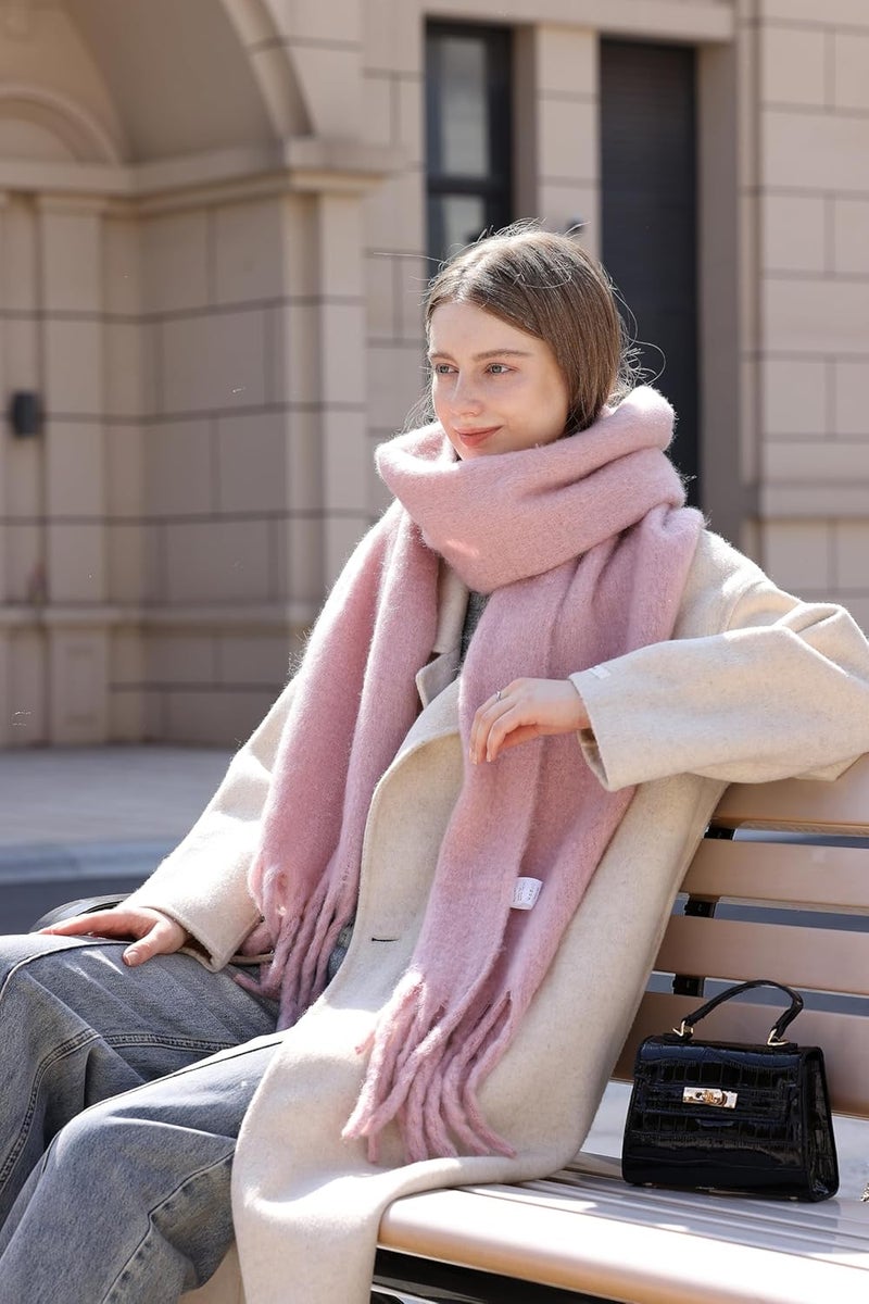 Wander Agio Winter Warm Scarf Long Pashmina Extra Large Shawls and Wraps for Women Large Blanket Scarves Solid - Image 4